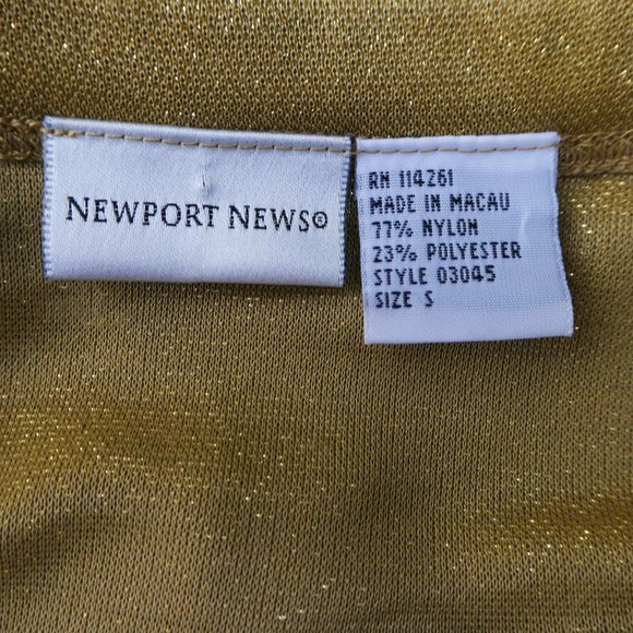 SOLD 70s Studio 54 Disco Jumpsuit Lame Golden Glitter Strapless Wide Leg S - Picture 6 of 9